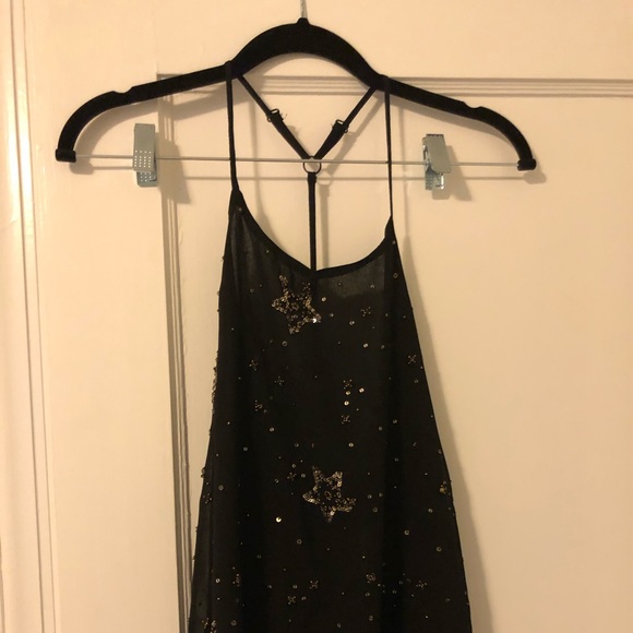 NWT Free People Halter, T Strap Beaded Star Cami - Picture 5 of 6